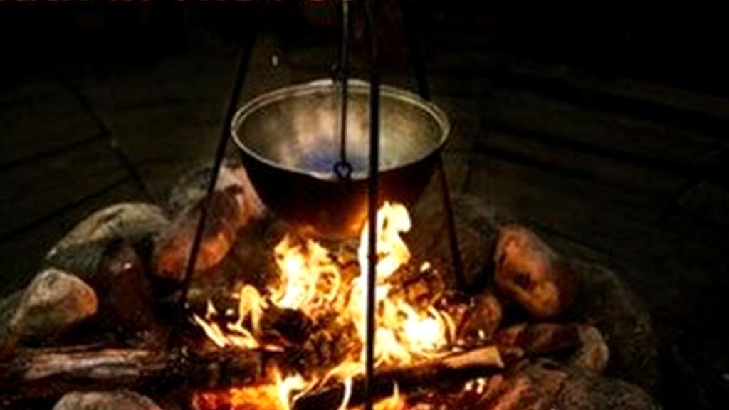a pot on the fire